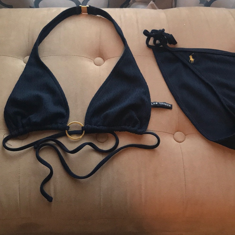 Ralph Lauren dark navy blue bikini MED